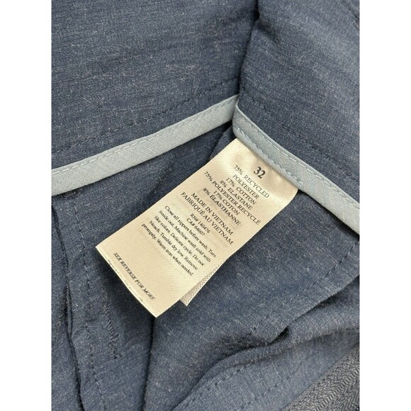 Faherty All Day Shorts Mens 32 Blue Casual Stretch Drawstring Pocket Summer - Picture 5 of 14